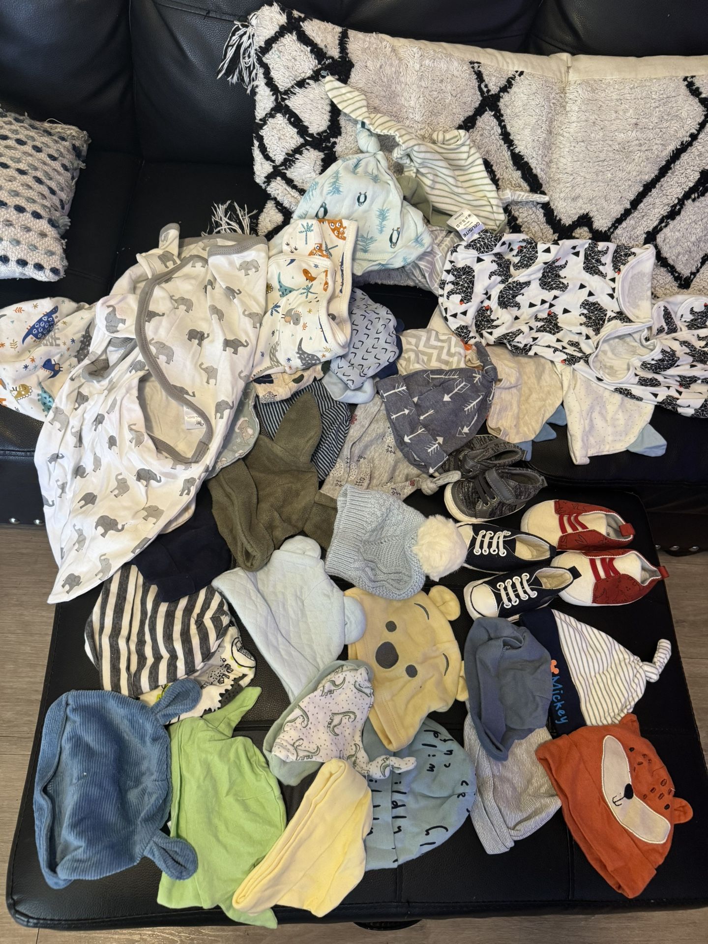 Baby Boy New Born Bundle : Everything In Good Condition The Shoes Are New , Take All For $25