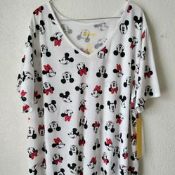 Disney Mickey & Minnie Mouse Shirt Women's Plus Size 3X New