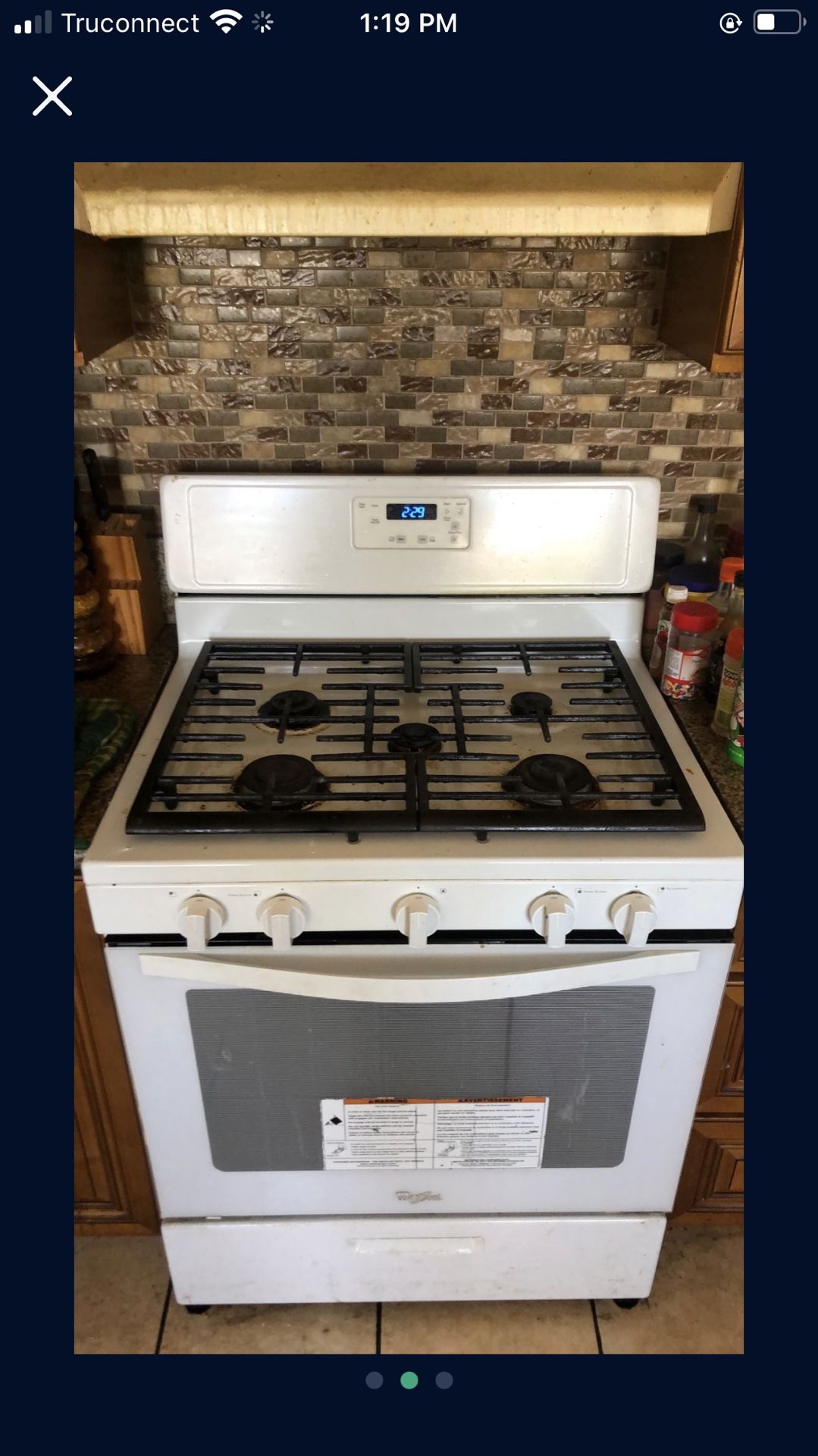 White Whirlpool Stove