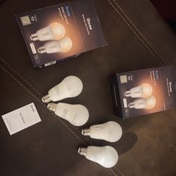 $45-Smart LED light bulbs (opened boxes) X 4 total of them. New but Opened box to look at them then put them in storage because they were extras and f