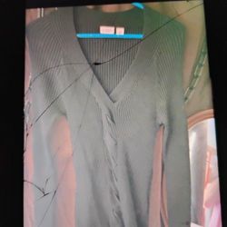 A Sexy Black Long Sleeve Women's Too w/ Designs Down The Front 