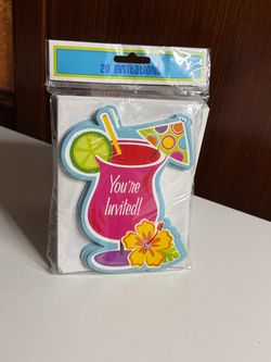 Tropical Party Invitations 20 Pack