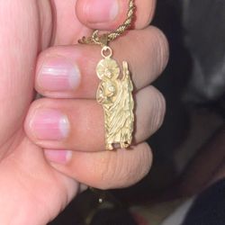 14k Gold Sanjudas Pendant 