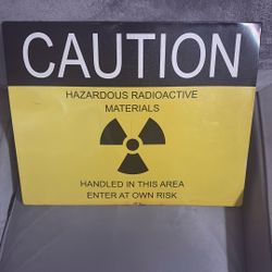 Metal Caution Sign