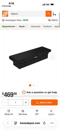 72 in. Crossover Truck Tool Box in Aluminum, w/ Low Profile for Full Size Trucks, in Matte Black