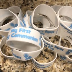 First Communion Rubber Bracelet Favors 