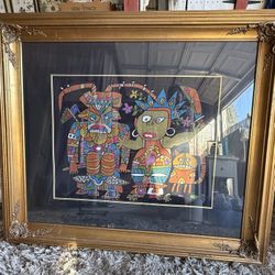 Antique Batik Paint Yunnan Ethics Minorities