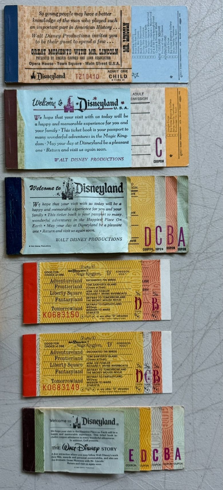 Disney Vintage Booklet Lot 