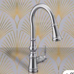 Moen S73003NL Weymouth One-Handle High Arc Pulldown Kitchen Faucet