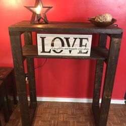 Expresso Stain Bar Style Kitchen Island With Shelving Storage