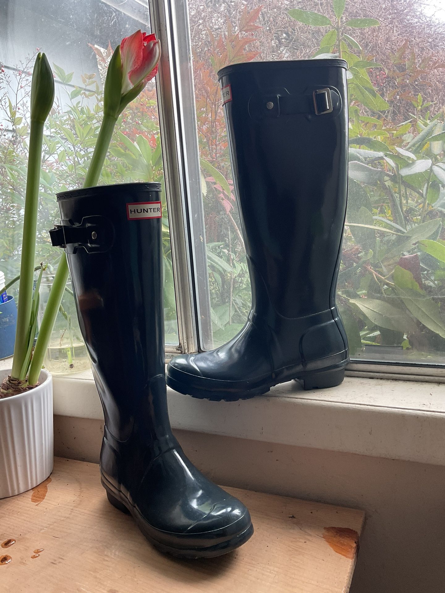 Hunter Knee High Boots- Green