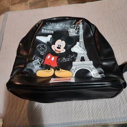 Brand New Mickey Mouse Disney Small Backpack With The Paris Tower Is Brand New
