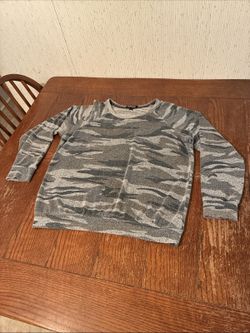 Buffalo David Bitton Pullover Sweater Women’s L Camo Long Sleeve Crew Neck