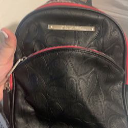 Black And Pink Backpack Purse