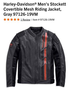 Photo Harley-Davidson® Men's Stockett Covertible Mesh Riding Jacket. Large, 97126-19VM. (NEW)