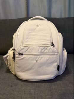 SSOOOK Double Window Front Bag pet Backpack Beige Size S, Adjustable Straps