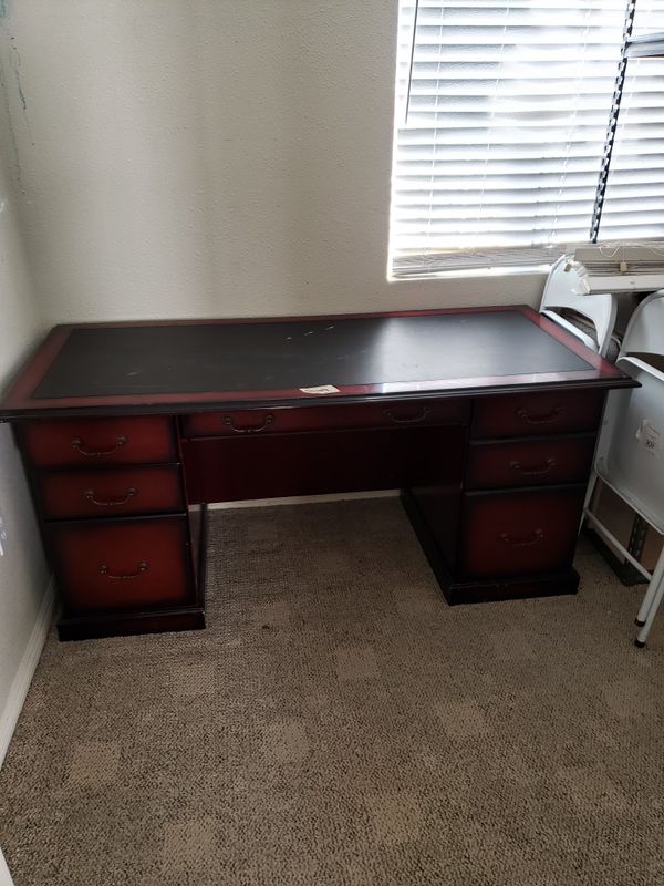 Used wood desk 30 FIRM for Sale in Newhall, CA OfferUp