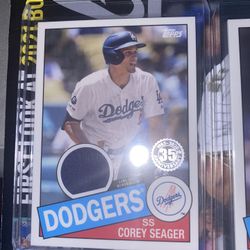 Dodgers Seager Jersey Card