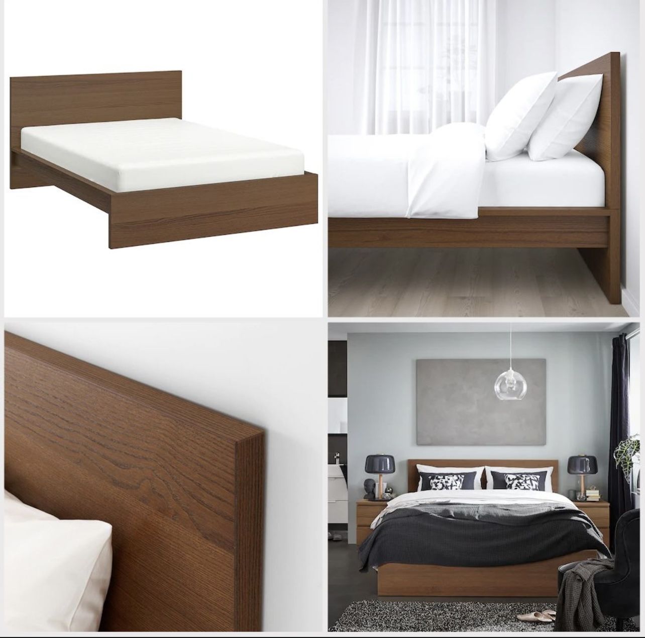 IKEA Malm Full Bed Frame/Dark Brown - Excellent Condition