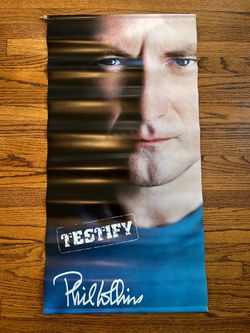 Phil Collins –  18” x 35” Testify Original 2002 WEA Promo Record Store Promotional Poster