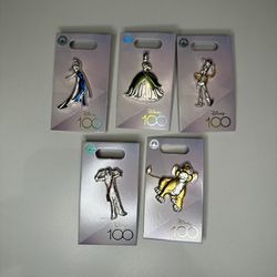 Disney 100 Platinum Character Pins