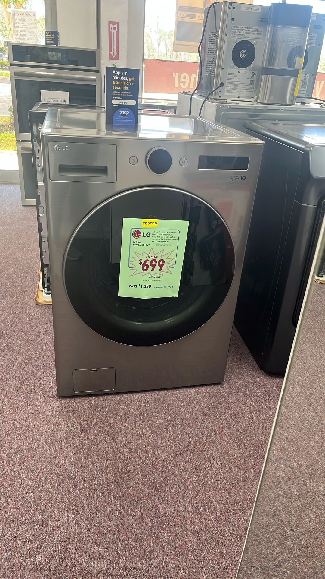 Washer Front Load New Scratch And Dents