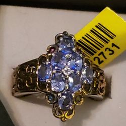 Tanzanite sterling silver ring size 5