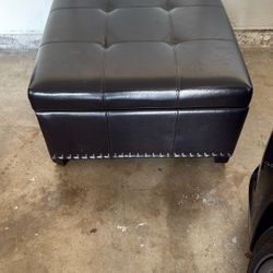 Leather Ottoman