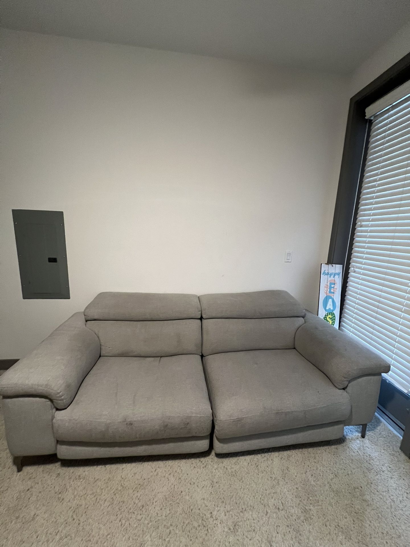 Talin Grey 85" Power Reclining Sofa Couch