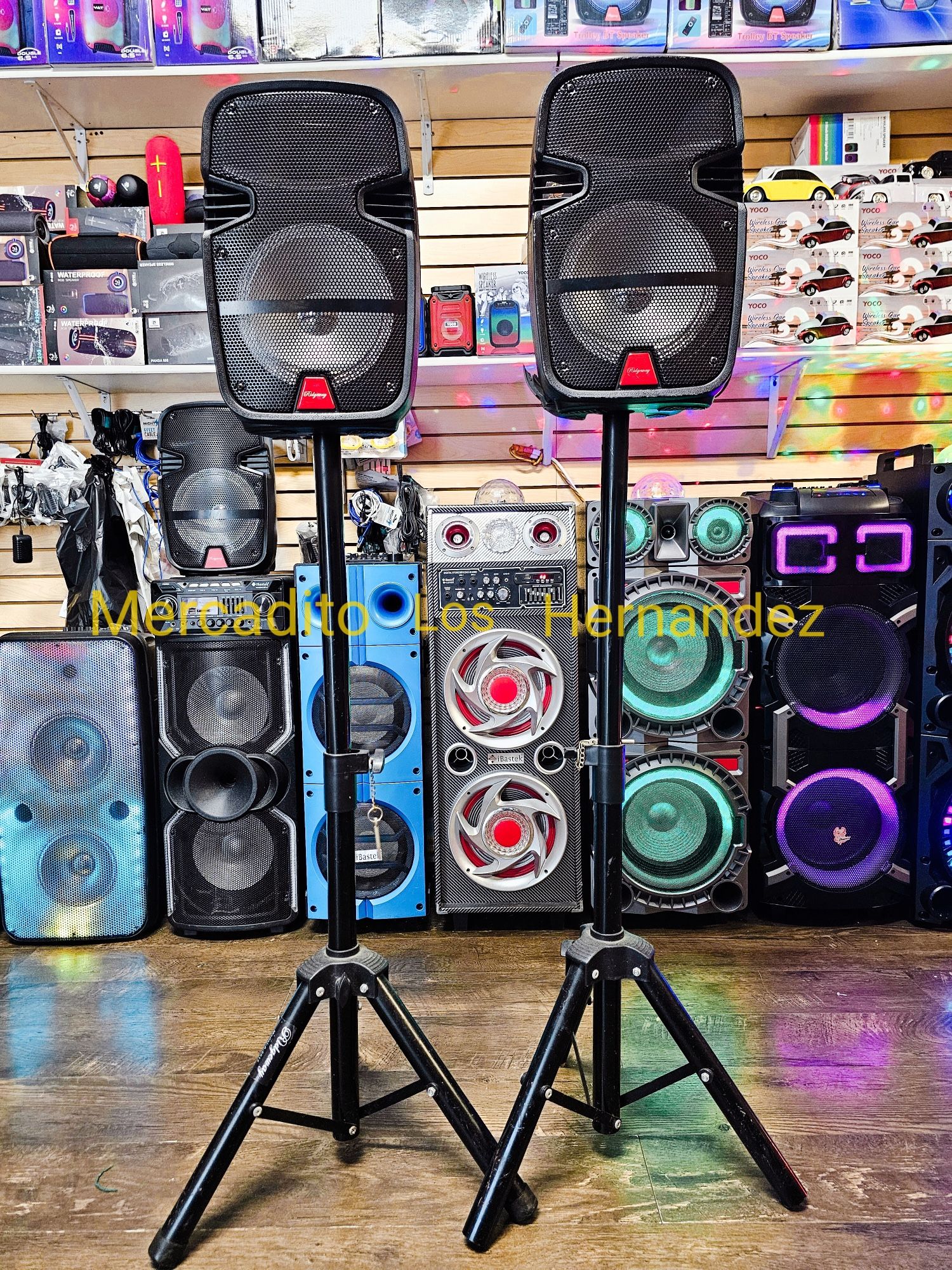 Pro Bluetooth Speaker ❗️8" Woofers - SUPER DEAL 2 Speakers ❗️Stands Included - PARTY READY 2025❗️