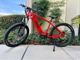 Kasen K2.0 500W Electric Mountain Bike | Hardtail | 55-Mile Range | Red or Black | New | Save 78% OFF