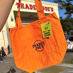 Orange Trader Joe’s Tote Bag 