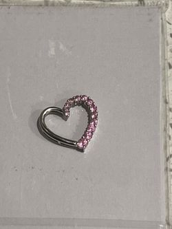 Pink Sapphire Heart Pendant