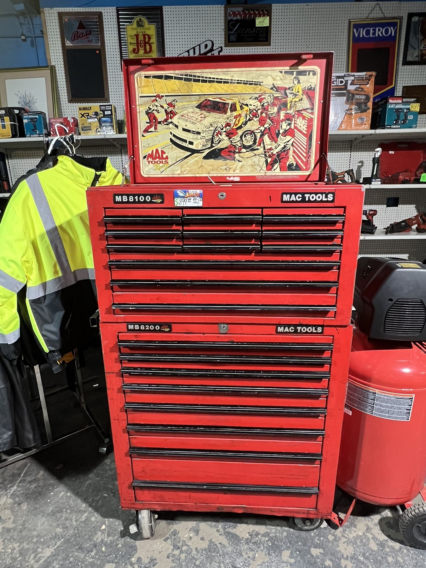 Vintage 1990 Mac Tool Tool Box With Keys 21 Drawers Pick Up Only Last 3 Pics Has Measurements