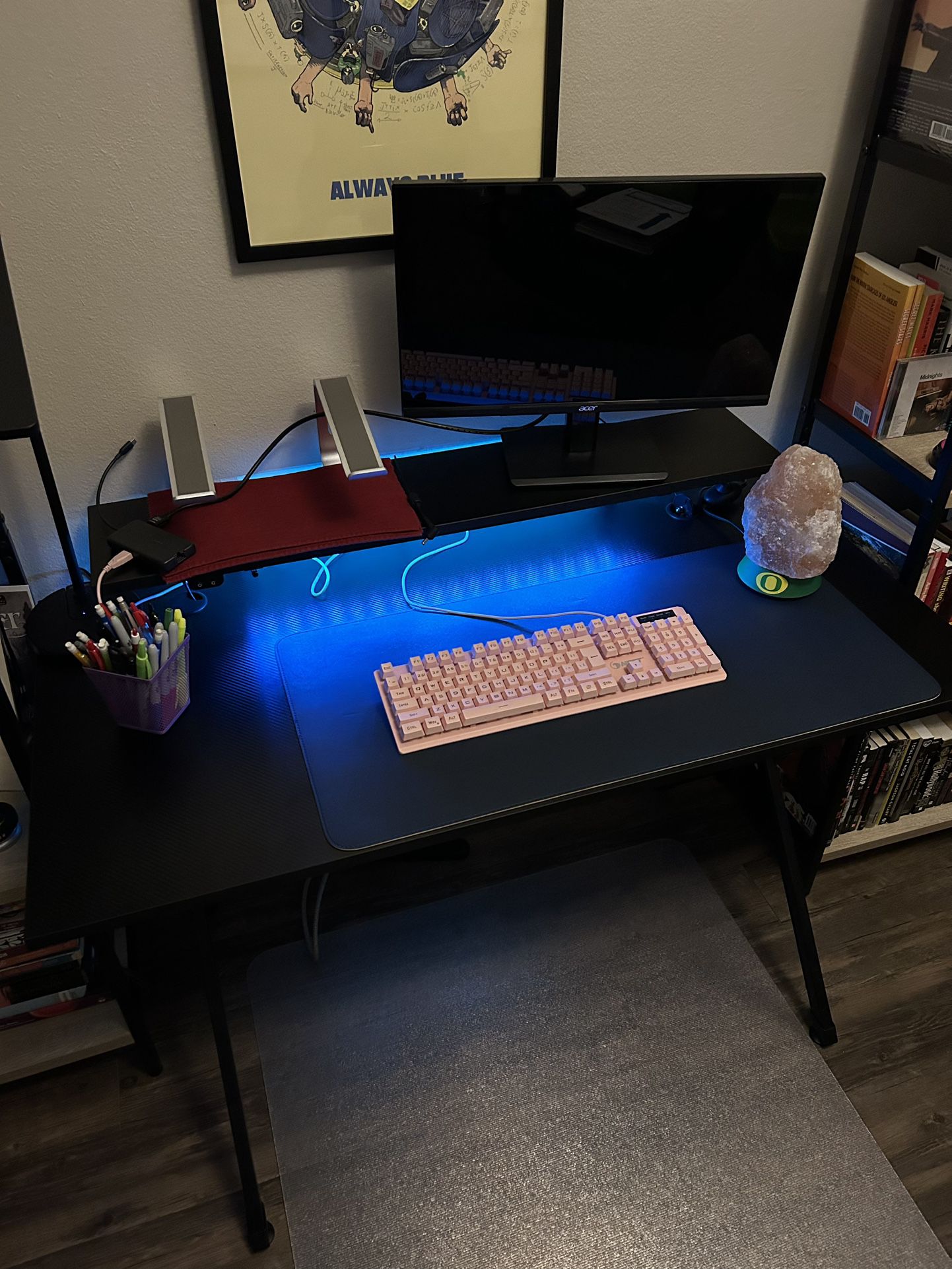 47” Gaming Desk, Black