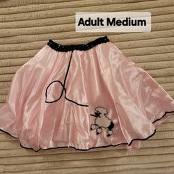 Poodle Skirt 🐩 Silky With Under Lacy Slip. Adult Medium. Excellent Condition 