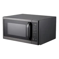 Vissani 21.75 in Width x 1.6 cu. ft. Black Stainless Steel 1100 Watt Countertop Microwave (351) 