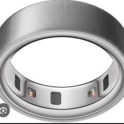 Oura Ring 4, Brushed Silver, Size 9