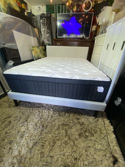 Queen Bed Frame with Mattress