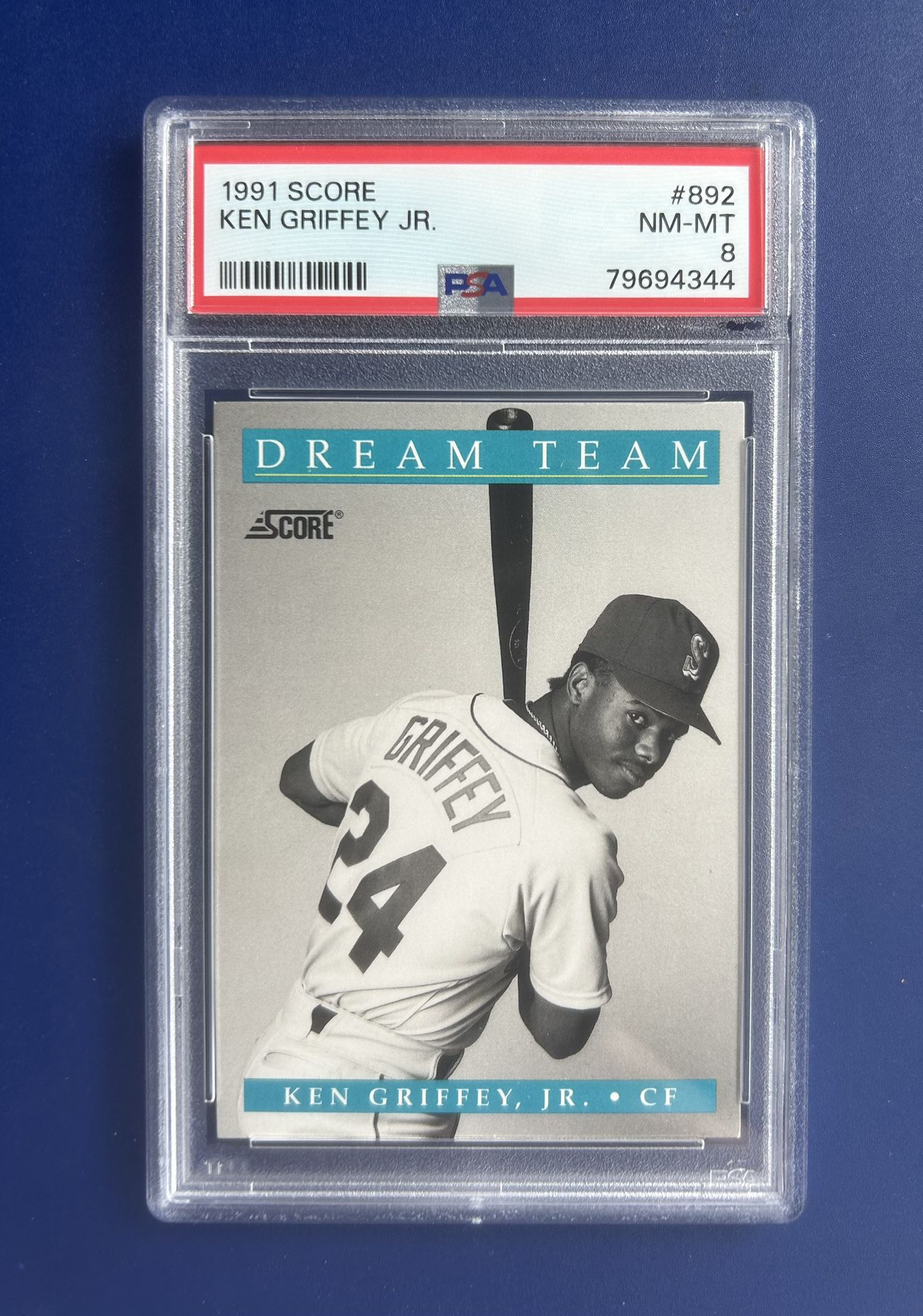 1991 Score Ken Griffey Jr Baseball Card Graded PSA 8