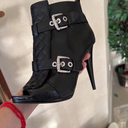 None West Black Booties Heels 