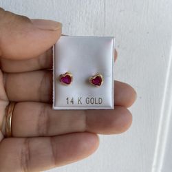 Aretes De Corazón Piedra Enero