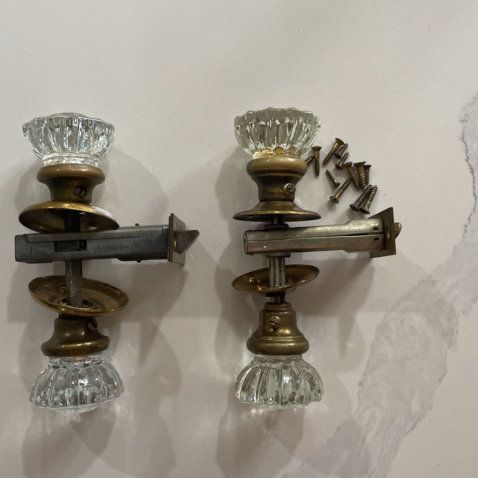 2 Glass Door Knobs