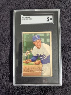 Vintage 1952 Bowman Hof Pee Wee Reese SGC Graded VG 3 Baseball Card #8