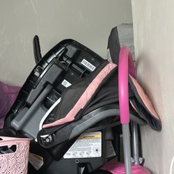 Lil Girl Clothes And Car seat 