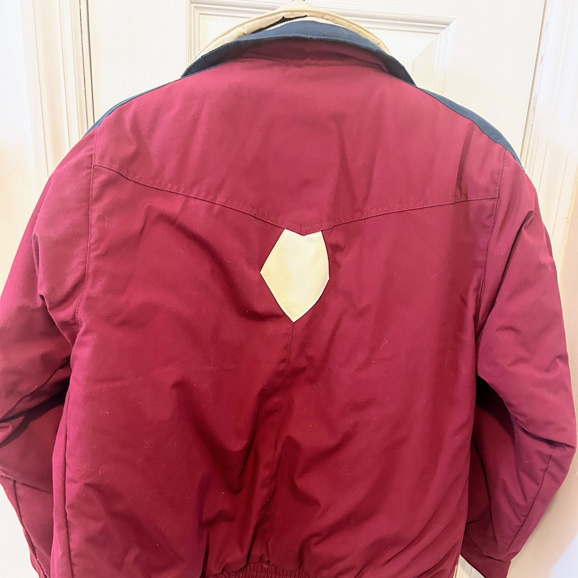 Vintage Current Seen Puffer Jacket Maroon Teal White