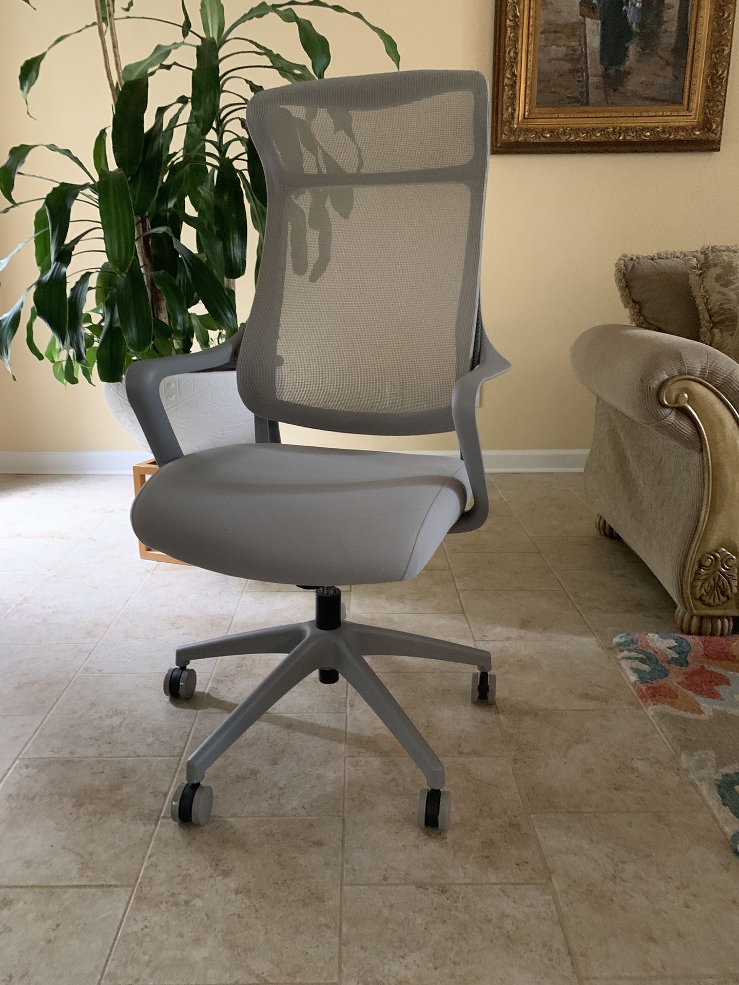 Realspace Lenzer Mesh High-Back Task Office Chair, Gray,