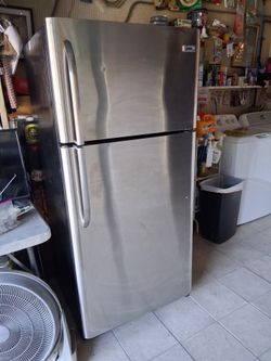 FRIDGE..FRIDGE...30 X 66 STAINLESS STEEL..WORKING GOOD DELIVER X $