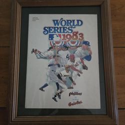 Framed 1983 Phillies Programs 