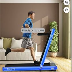 4.75HP 2 In 1 Folding Treadmill W/Remote APP Control Navy